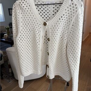 GAP Women's white Knit Cardigan